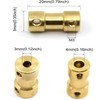 Pack of 5 Brass Shaft Coupling, Coupling Connector Sleeve, Shaft