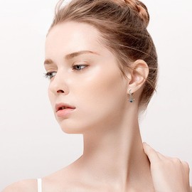 Anchor Earrings 925 Sterling Silver Anchor Earring Abalone Shell Earrings Nautical Compass Jewellery Gifts for Women Girls, Silver, No Gemstone