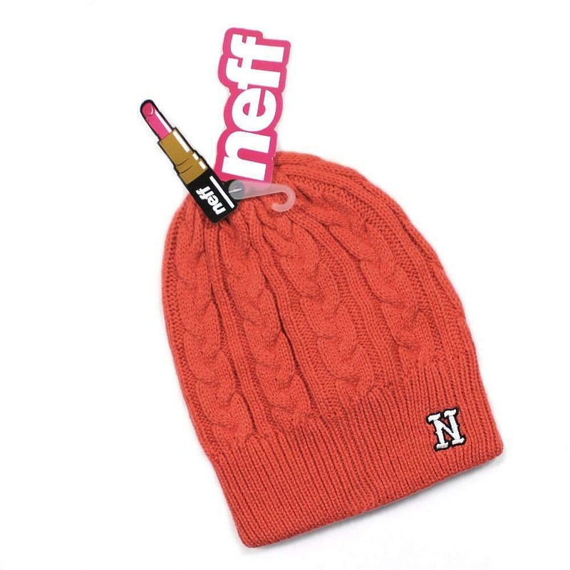 Neff Women Sarah Beanie Hat One Size Coral