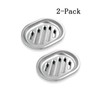 Soap Dish,Stainless Steel Soap Holder with Drain Spout,Brushed Metal Soap