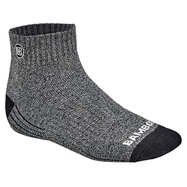 Premium Bamboo Crew Work Socks- Quarter High Moisture Wicking, Odor Eliminating