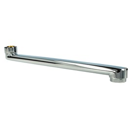 tecuro S-Spout for Wall Fittings 3/4 Inch Tapered Sealing Length 250 mm Chrome-Plated Brass