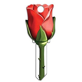 Lucky Line Key Shapes, Rose, House Key Blank SC1, 1 Key (B107S)