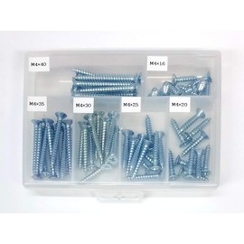 [M4x16 - M4x40] Countersunk Head Tapping Screws, Set of 10 (A-shaped) Uniqlo [M4x16, M4x20, M4x25, M4x30, M4x35, M4x40]