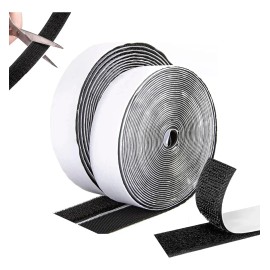 Cierre Adherente Autoadhesiva Gancho Y Felpa 10m Negro Nylon Reutilizable Resistente Para Organizar Fijar Sujetar Cables Herramientas Accesorios Decoracion Hogar Oficina
