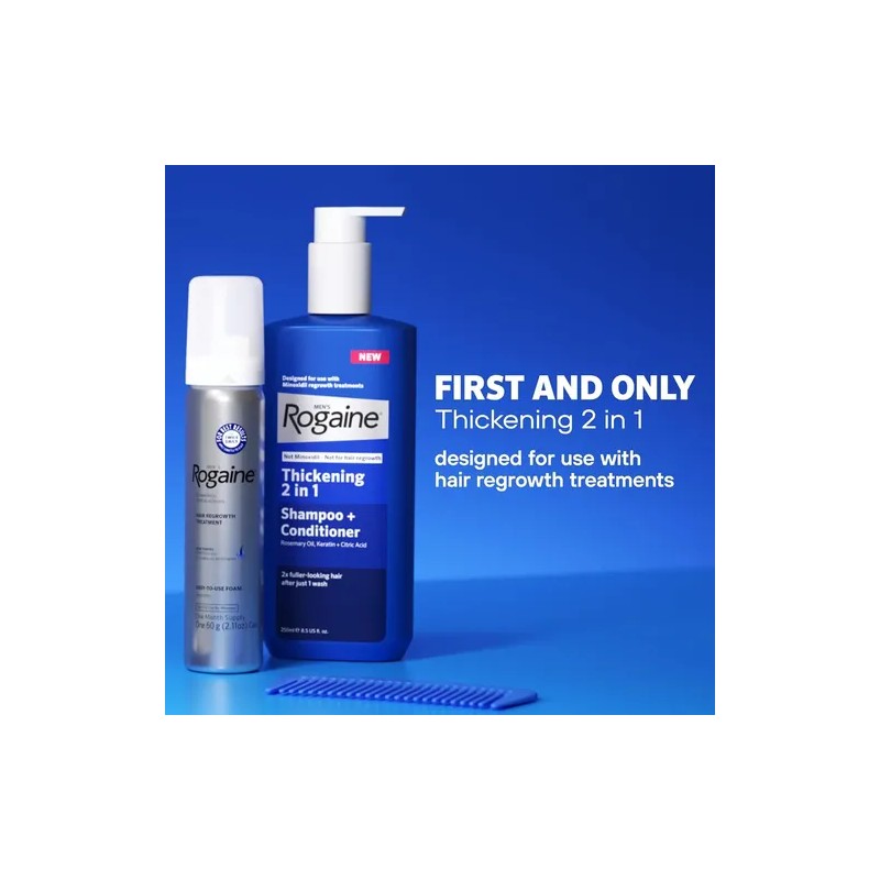 Champú Y Acondicionador Rogaine Mens Thicking 2 En 1, Con