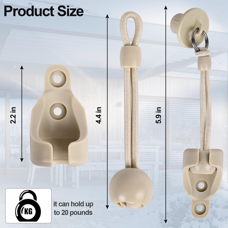 Universal 3-Pack Pull Ring end Cap,Replacement Shade Parts of Exterior