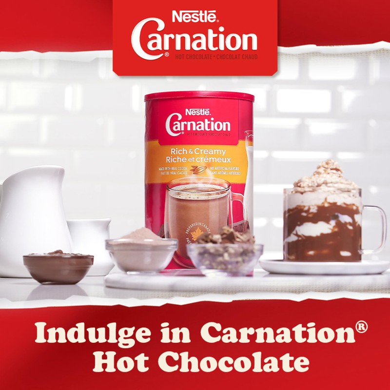 CARNATION Nestle Rich and Creamy Hot Chocolate, 1.7kg/3.7lbs, Canister, Imported