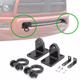 21st For 2003-2019 Dodge Ram 2500 3500 32'' LED Light Bar Bumper Bracket w/Tow Hook