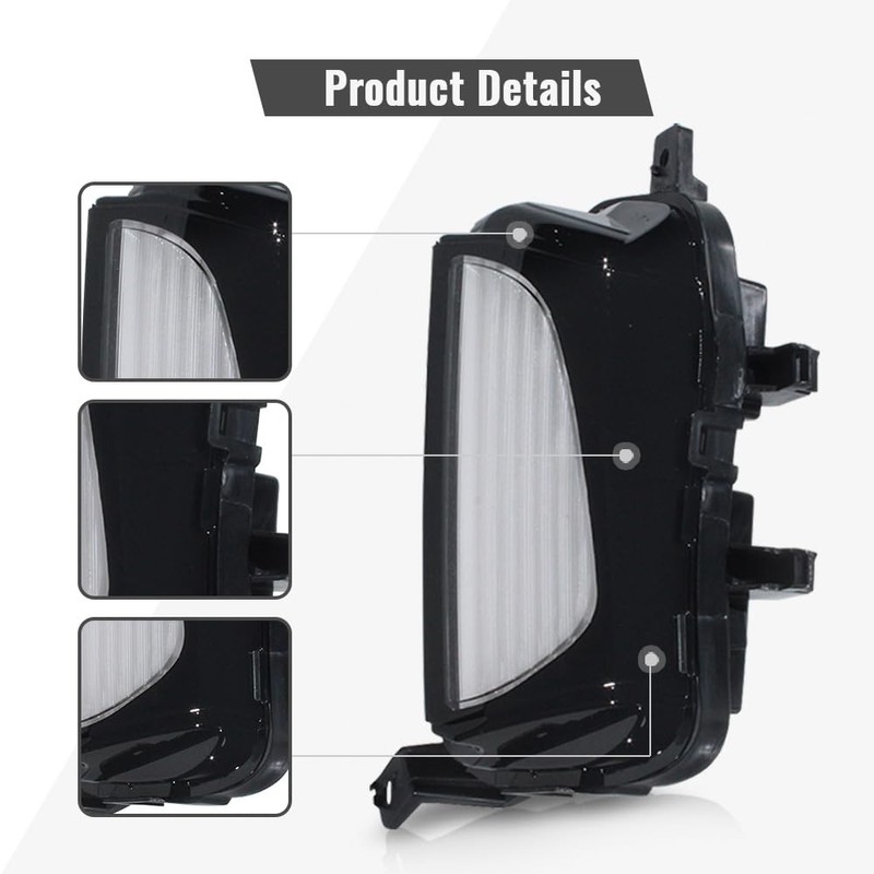 CHELANGHU Left Driver Side Daytime Running Lights Lamps DRL fog