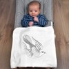 Azeeda 'Calligraphy Dove' Cotton Baby Blanket/Shawl (BY00037552)