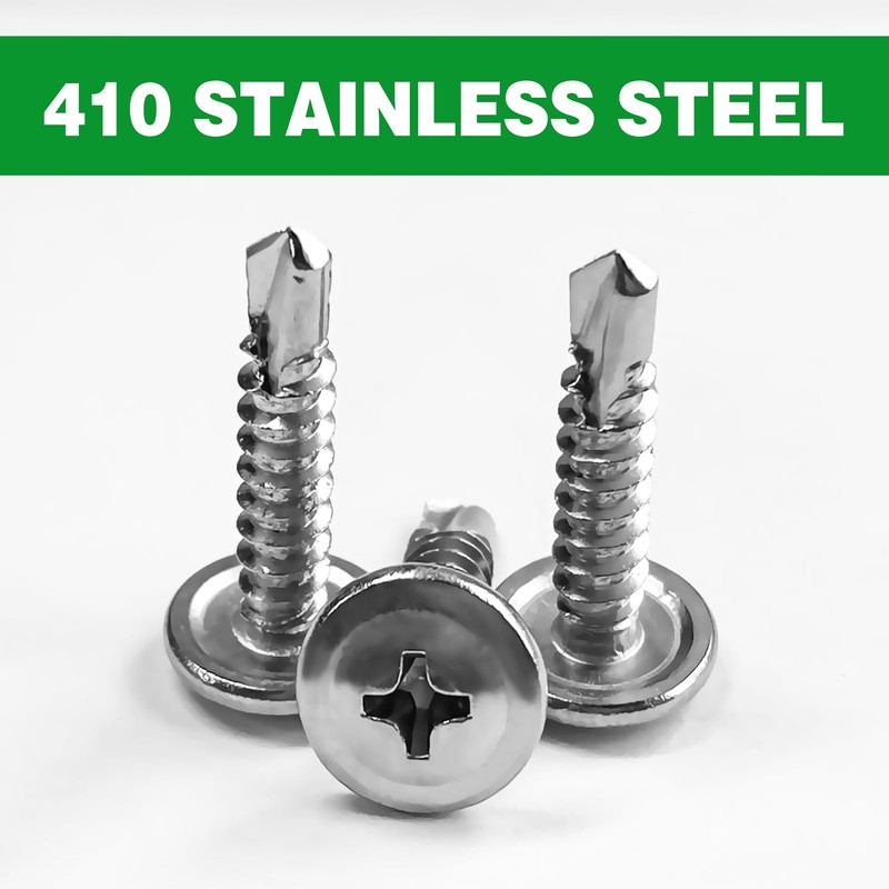 410 Stainless #8 x 3/4" Tapping Screws for Metal Sheet