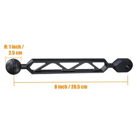 Bola de brazo de bola de ranas marinas a brazo de montaje YS, equipo de buceo esencial de 8 pulgadas, sistema de iluminación de equipo de fotografía subacuática, accesorios de equipo de buceo de aleación de aluminio, brazos ligeros AM-6