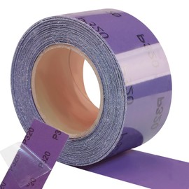 AUSTOR Premium 320 Grit PSA Purple Film Ceramic Longboard Sandpaper Roll, 2-3/4" x 20 Yards Sanding Sheet Self-Adhesive Sand Paper Roll for Auto Wood Air File Sanders Hand Sanding Blocks