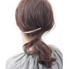 VingTAINE H-713 Line Plate Barrette Gold, Simple, Matte