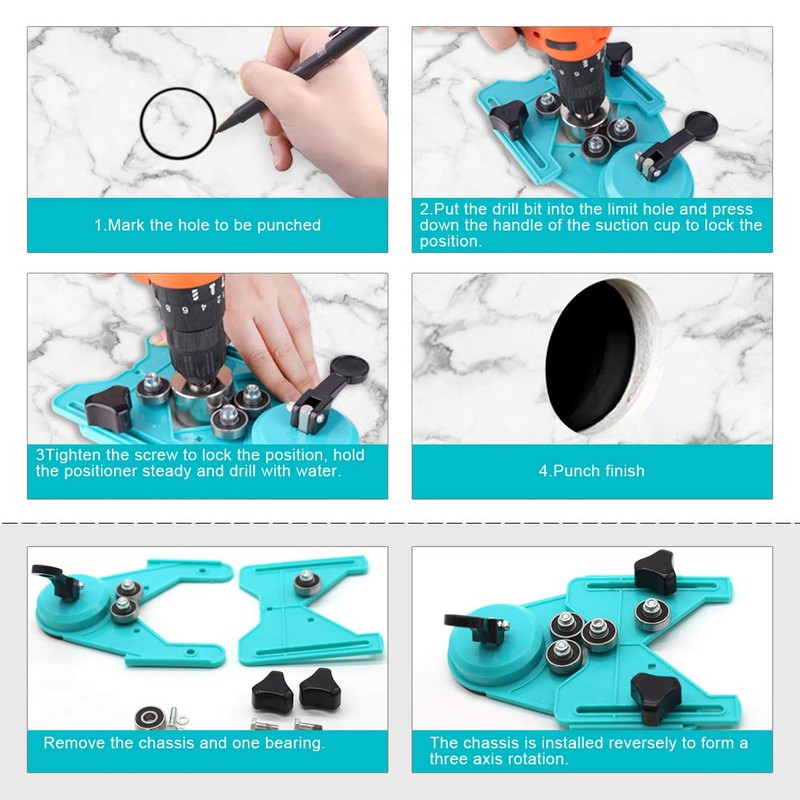 Swpeet 13Pcs Tile Hole Saw Set, Including 10Pcs 0.23-3.15 inch