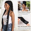 Satin Lined Open Turban Headband Anti-Friction Hair Head Wrap,Black