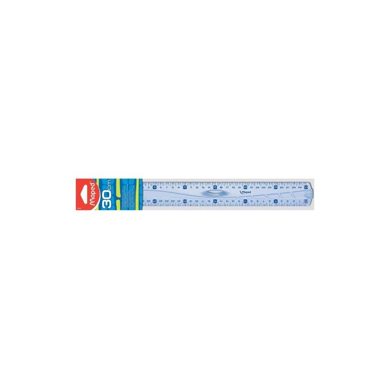 MAPED Set of 3 Flat Rulers Triple Timer Geometric Plastic