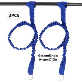 Qaziuy Pack of 2 Kayak Paddle Leads, 95-155 cm, Stretchy Paddle Straps with Carabiner, Elastic Paddle Lead for Kayak, Canoe, SUP Board Paddling, Surfboards, Fishing Rods