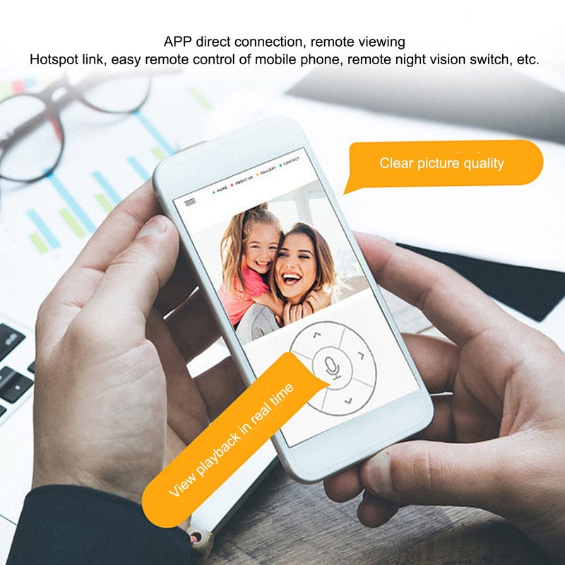 720P HD Surveillance Camera, Remote Monitoring with App Direct Connection,
