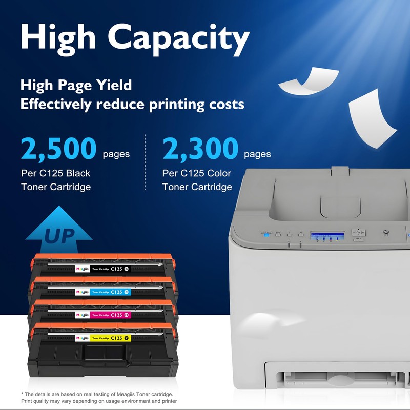 Meagiis High Yield C125P C125MF Toner Cartridge 434060 434061 434062