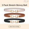 JASGOOD Women Stretchy Waist Belt Retro Elastic Skinny Belt for