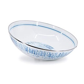 Golden Rabbit Enamelware Catering Bowl, 5 quart, Aspen Grove