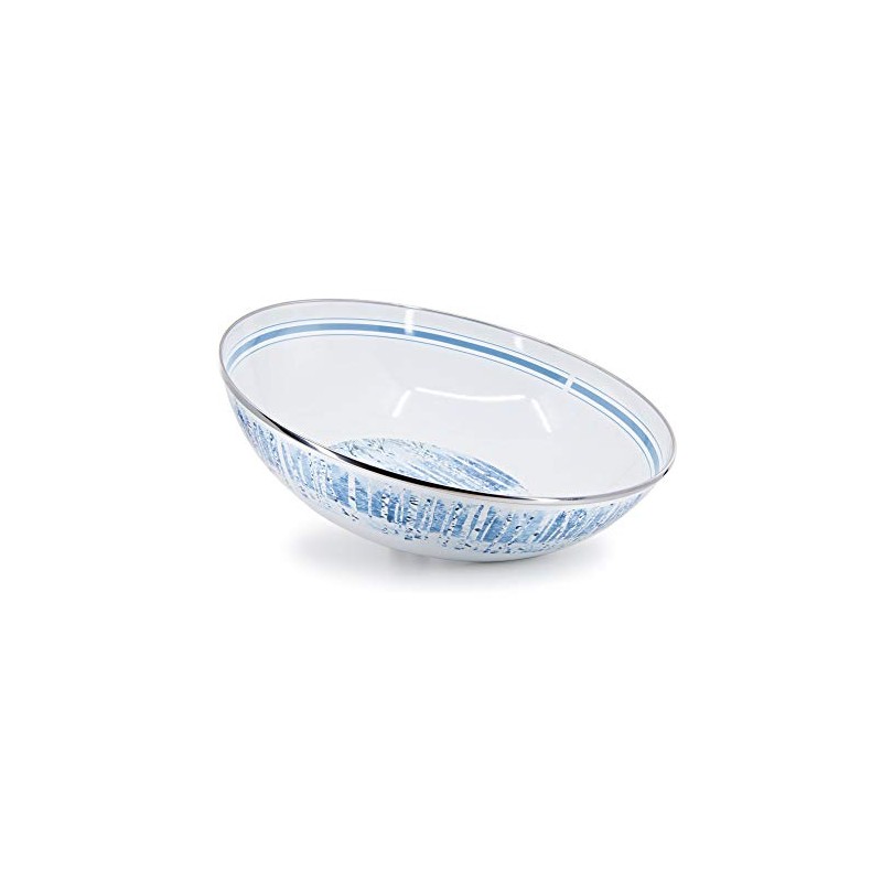 Golden Rabbit Enamelware Catering Bowl, 5 quart, Aspen Grove