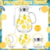 Yungyan Lemonade Pitcher with Lid 67.6 oz Clear Glass Water