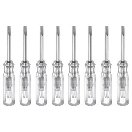 HARFINGTON 8Pcs SL2.0 Mini Slotted Screwdriver 2mm Magnetic Flat Head 45mm Length for Small Appliances Repairs, Transparent