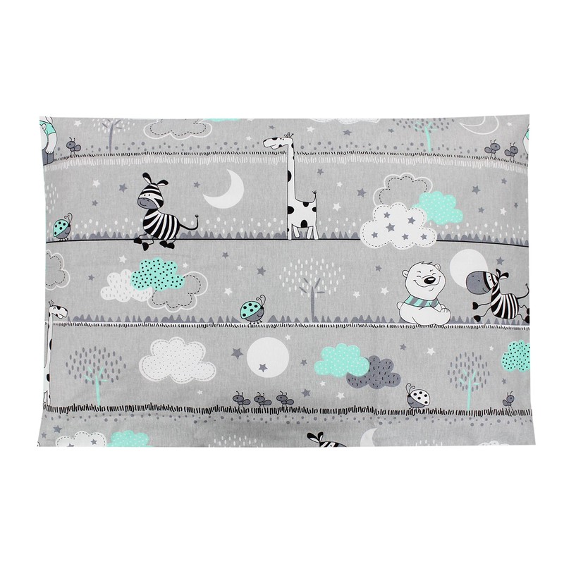 TupTam Children's Decorative Pillow Case Double Sided Design, Bear Mint