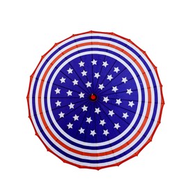 Bestage 33" Handmade American Stars & Stripes Flag Oiled Parasol Bamboo Silk Umbrella Chinese Japanese Art Classical Dance Umbrella for Wedding Parties Photography Costumes Cosplay Decoration