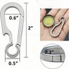 FQJOYL Small Titanium Carabiner Clip - Heavy Duty Key Chain