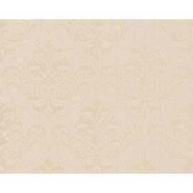 Sample for Display Purpose only.Concord Wallcoverings Textured Wallpaper Damask Leaves Motifes, Cream Rose Glitter, 7 in x 10 in, 290373