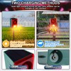 Qualirey 4 Pcs Solar Outdoor Motion Sensor Alarm with Stake