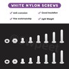 Swpeet 360Pcs 6 Sizes M3 White Nylon Phillips Cross Flat