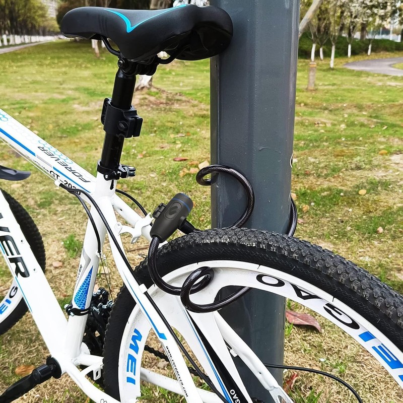 Cable Candado Flexible, KEVOSOK Candado de Bicicleta Antirrobo con Llave,