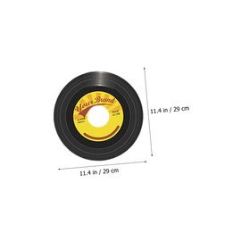 Operitacx Vinyl Schallplatten Wandaufkleber 5 Stücke Vintage Musik Dekoration für Café und Bar Wiederverwendbar Einfach Anzubringen Retro Party Deko Wanddeko für Musikräume