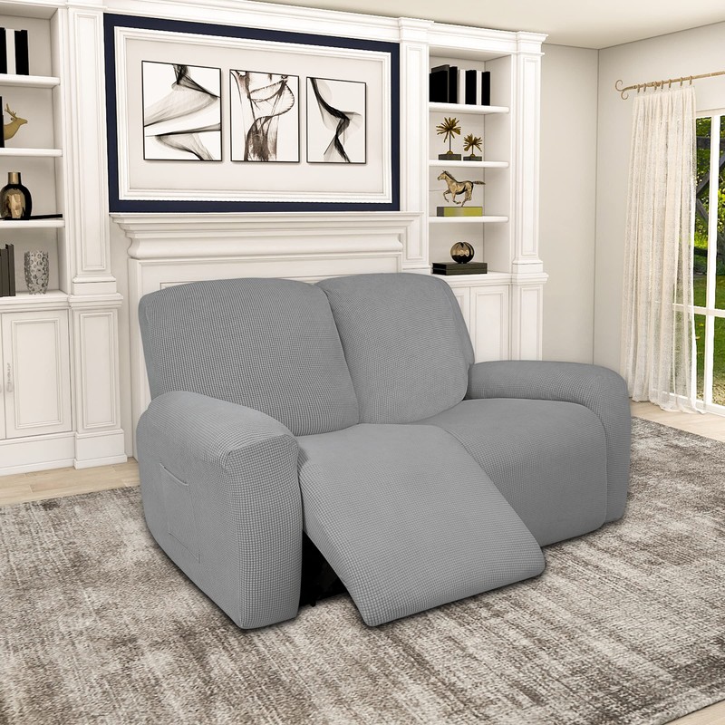 Easy-Going 100% Dual Waterproof Recliner Loveseat Cover, 6-Pieces Stretch Relining