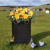 Wocst Grave Decorations for Cemetery Headstone Flower Saddle for Grave