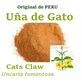 majcka4 Una de Gato Uña de Gato 1 LIBRA Molido Cats Claw powder 1 LB Uncaria tomentosa
