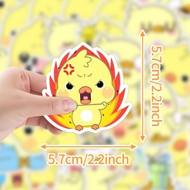 Omeblos 50Pcs Cute Duck Stickers, Vinyls Waterproof Bottle Sticker Decal, Animal Graffiti Stickers, for Notebook Guitar Skateboards Laptops Water Bottles Bikes Luggage Computer Phone