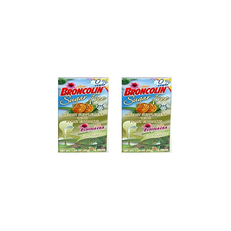 Broncolin Candy Drops- Honey Eucalyptus(Packs of 2)