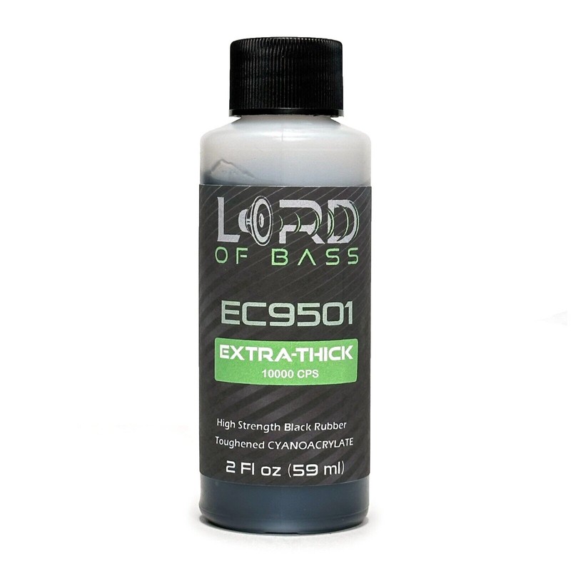 Lord of Bass Black Rubber Toughened CA Super Glue Extra