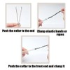 10 Pcs Bodkin Needle Elastic Threader Self-Locking Tweezers Clip Easy