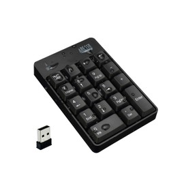 Adesso WKB-6010UB - Wireless Spill Resistant 18-Key Numeric Keypad Number Pad, Black