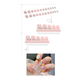 24 Pcs Cute Animal Pattern, Removable Nail Tip, Rabbit Pattern, Receptions, Parties, After-parties, Entrance Ceremonies, Graduation Ceremonies, Kindergarten Entrance Ceremonies, Adult Ceremonies,