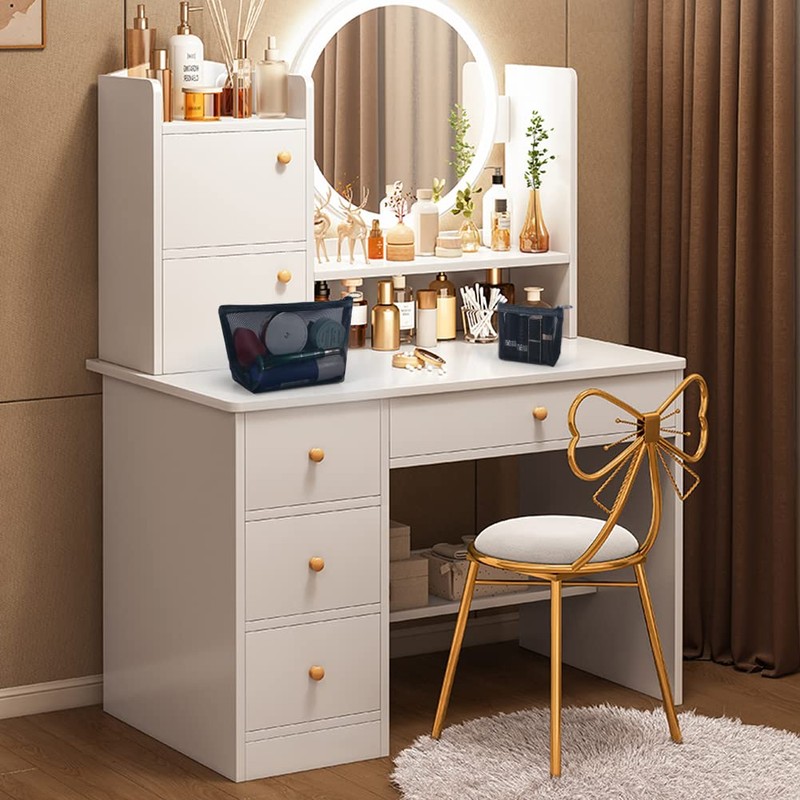 besharppin 4-Pack Mesh Makeup Pouch, Nylon Makeup Pouch, Cosmetic Storage