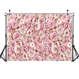 WOLADA Spring Pink Flower Wall Backdrop Mother's Day Photography Background 8x6FT 11992