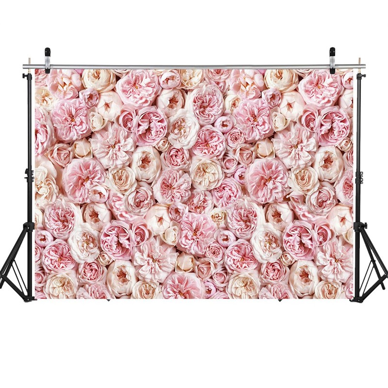 WOLADA Spring Pink Flower Wall Backdrop Mother's Day Photography Background
